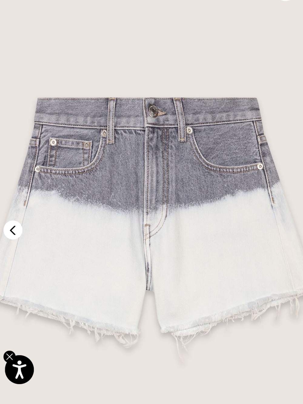 Maje Tye-Dye Denim Shorts, Size 36